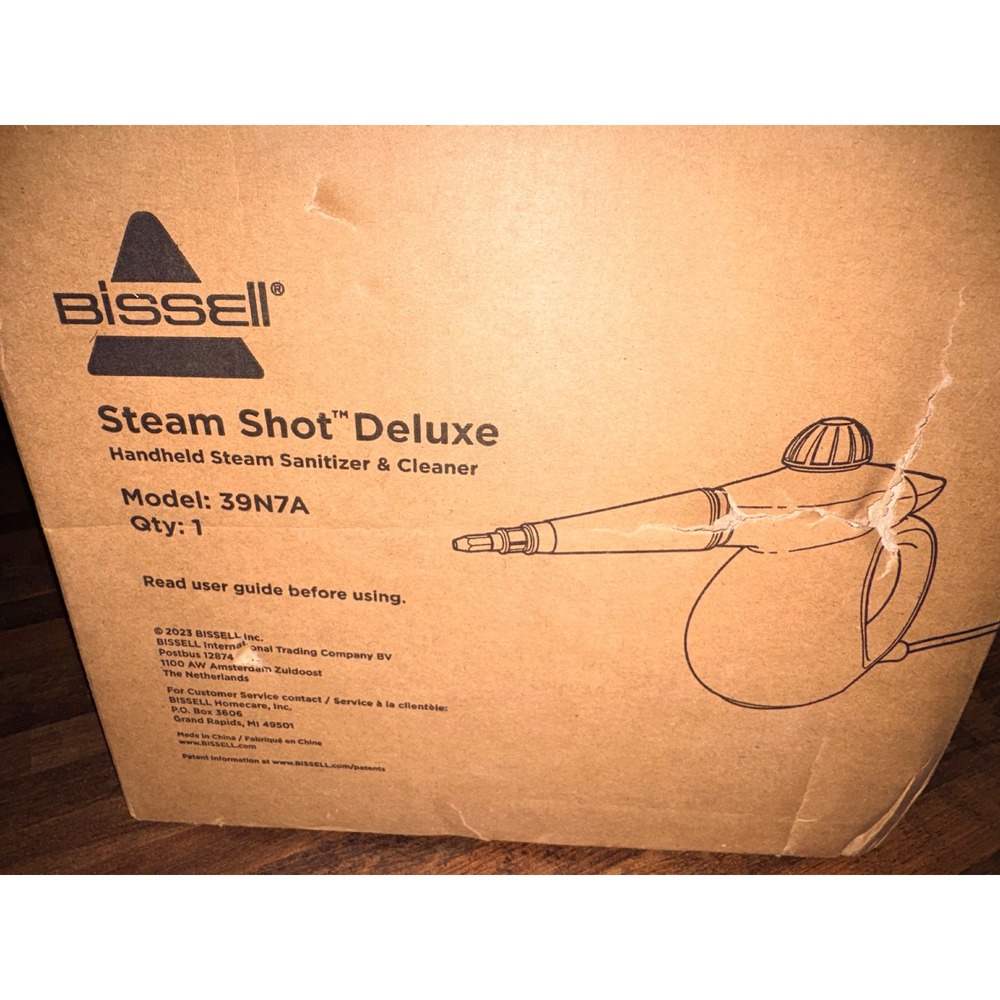 Bissell Steam Shot Deluxe Handheld Steam Sanitizer Cleaner Model 39N7A New Box